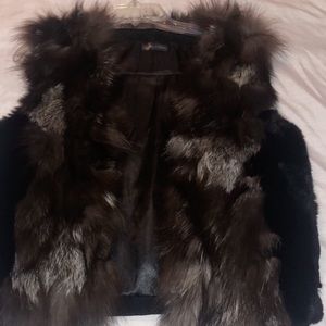 Real rabbit fur vest